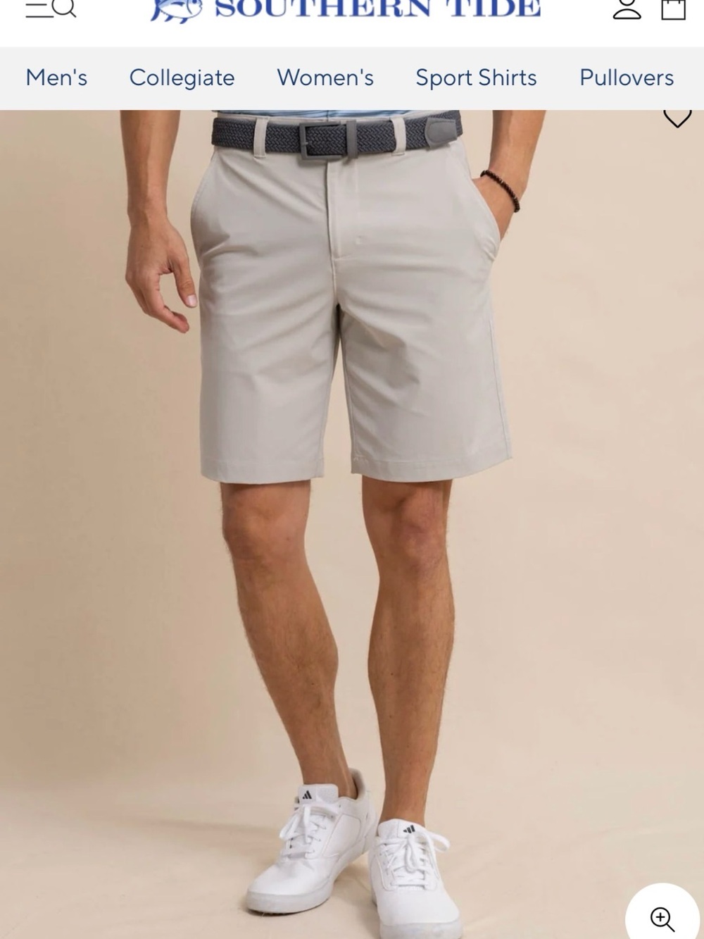 Southern Tide Men's Light Beige Flat-Front Shorts